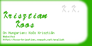 krisztian koos business card